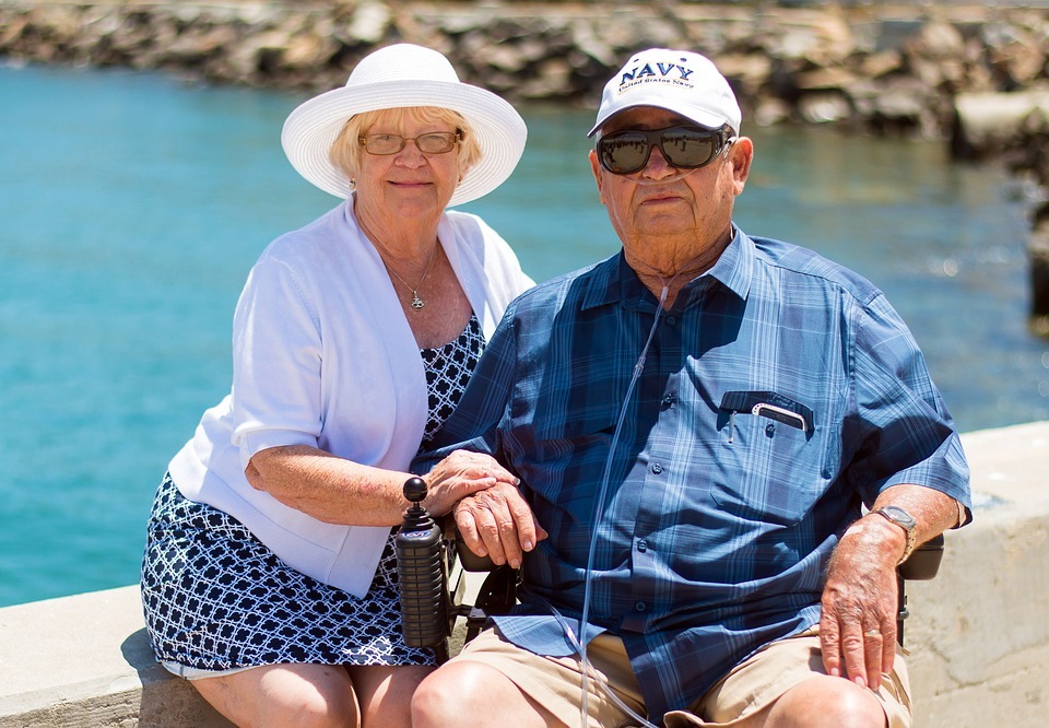 senior couple enjoying each other's company