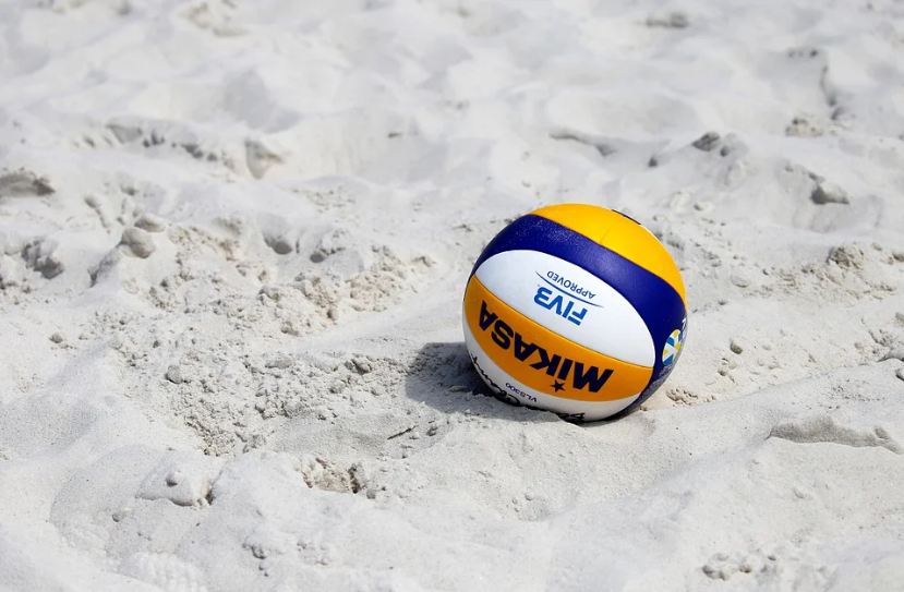 a Mikasa volleyball on the sands