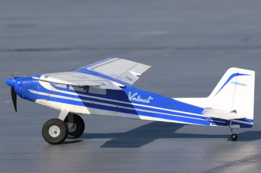 A basic version of an RC airplane.